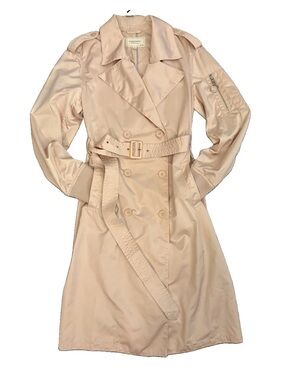 Bagatelle Heritage Women’s Light Pink Trench Coat Rain Jacket Belted